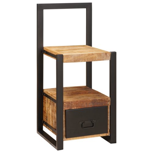 Valet állvány 40x40x90 cm Tömör Durva Fa Mangó