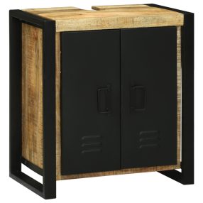 Mosdószekrény 55x35x60 cm Tömör Fa Rusztikus Mangó