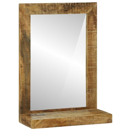 Fürdőszobai tükör 50x22x70 cm Tömör durva mangófából