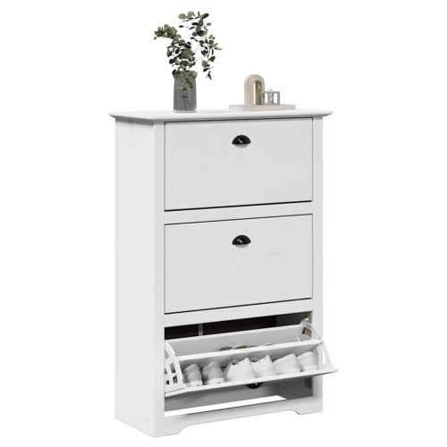 cipőállvány BODO" Fehér 80x35x118 cm"