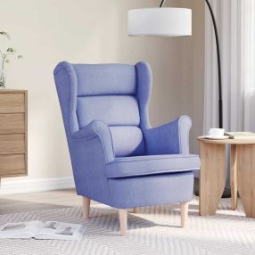 farmerkék szövetfotel 74 x 84 x 100 cm