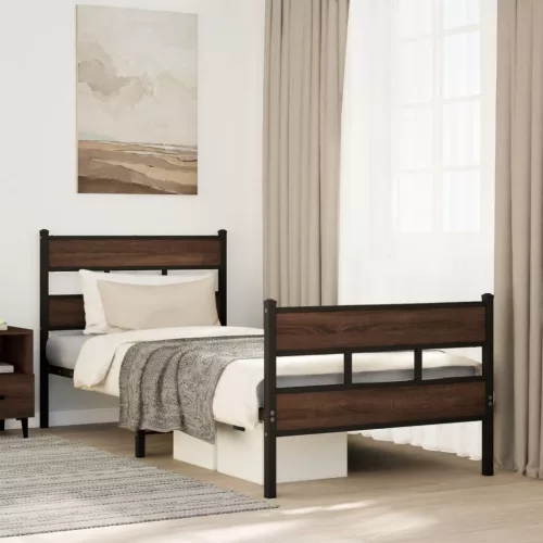 ágykeret fejtámlával és lábtámasszal matrac nélkül 90 x 200 cm
