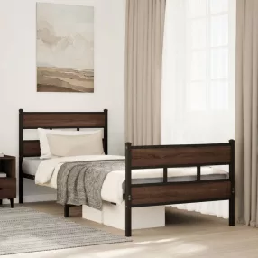   ágykeret fejtámlával és lábtámasszal matrac nélkül 107 x 203 cm