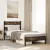 vidaXL sonoma tölgy fejtámlás ágykeret matrac nélkül 107 x 203 cm