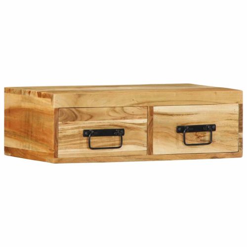 tömör akácfa falra szerelhető TV-szekrény 60x30x19 cm