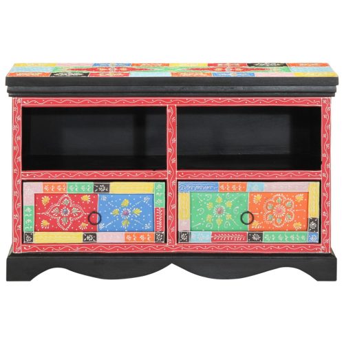 TV Szekrény Színes 80x35x50 cm Tömör Mangófából