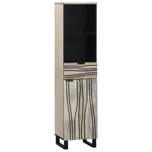 Fürdőszoba Székény polcokkal Barna és fekete 38 x 33 x 160 cm