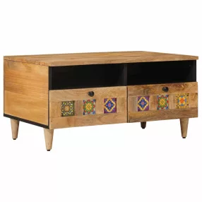   vidaXL Dohányzóasztal Természetes 80 x 54 x 40 cm Tömör Mangófát