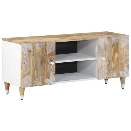 tömör mangófa TV-szekrény 105x33,5x46 cm
