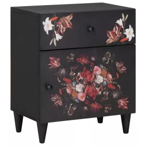   Éjjeli asztal fiókkal Sokszínű 50 x 33 x 60 cm Tömör Mangófát