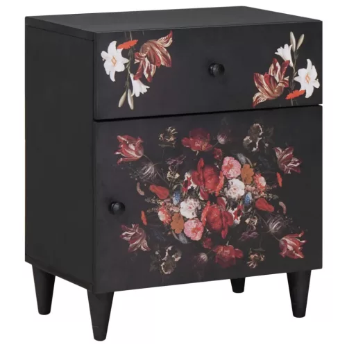 Éjjeli asztal fiókkal Sokszínű 50 x 33 x 60 cm Tömör Mangófát