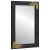 Fürdőszobai tükör tükörrel Fekete és Ezüst 70 x 50 x 2,5 cm