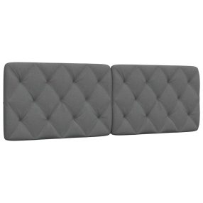 sötétszürke szövet fejtámla párna 160 cm