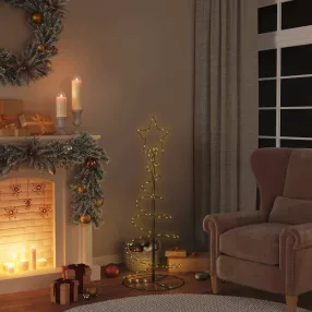Meleg fehér LED karácsonyfa 80 LED 120 cm