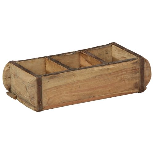 Tálca 30x14x9 cm Tömör Fa Újrahasznosított