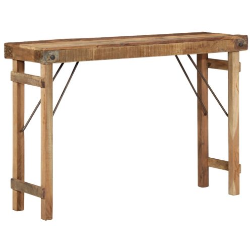 Konzolasztal 110x35x76 cm Tömör Újrahasznosított Fa