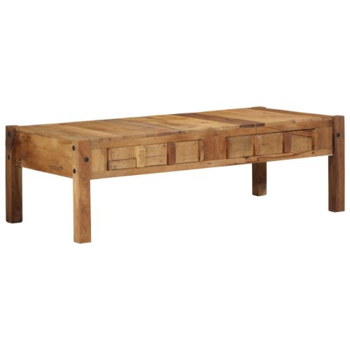Dohányzóasztal 110x55x35 cm Tömör fa újrafelhasználva
