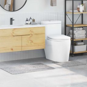 Fürdőszoba szőnyeg 2 pcs Szürke 50 x 50 cm Polipropilén