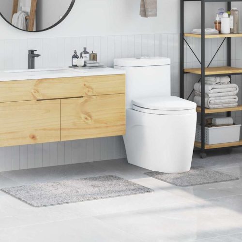 Fürdőszoba szőnyeg 2 pcs Szürke 50 x 50 cm Polipropilén