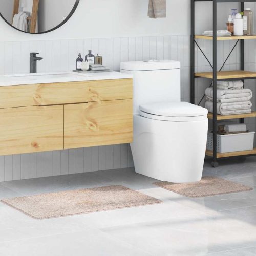 Fürdőszoba szőnyeg 2 pcs Krém 50 x 50 cm Polipropilén