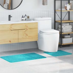 Csúszásmentes fürdőszőnyeg készlet 2 pcs Türkiz PP