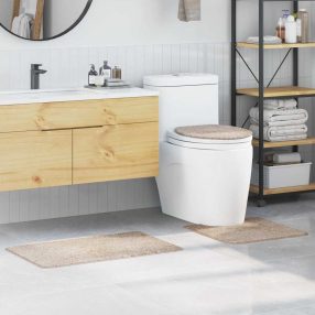   Csúszásmentes fürdőszőnyeg készlet 3 pcs Krém 50 x 50 cm PP