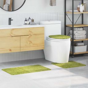   Csúszásmentes fürdőszőnyeg készlet 3 pcs Zöld 50 x 50 cm PP