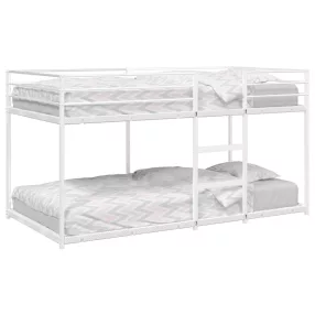 fehér acél emeletes ágy matrac nélkül 90 x 190 cm