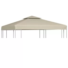 bézs csere pavilon ponyvatető 310 g/m² 3 x 3 m