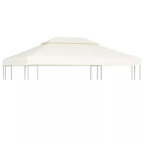 krémfehér csere pavilon ponyvatető 310 g / m² 3 x 4 m