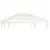 krémfehér csere pavilon ponyvatető 310 g / m² 3 x 4 m