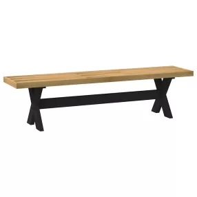   vidaXL étkezőpad NOAIN X alakú lábak 180x40x45 cm tömörfa fenyőfa