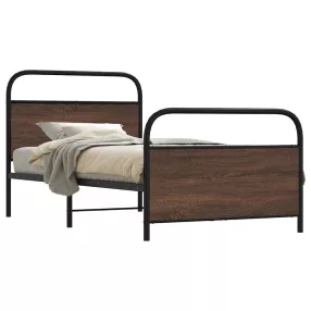   vidaXL ágykeret matrac nélkül 90x200 cm barna tölgyfa műfa