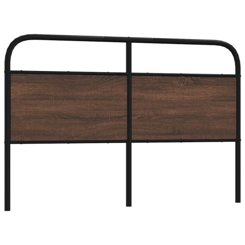 barna tölgy színű acél és szerelt fa fejtámla 160 cm