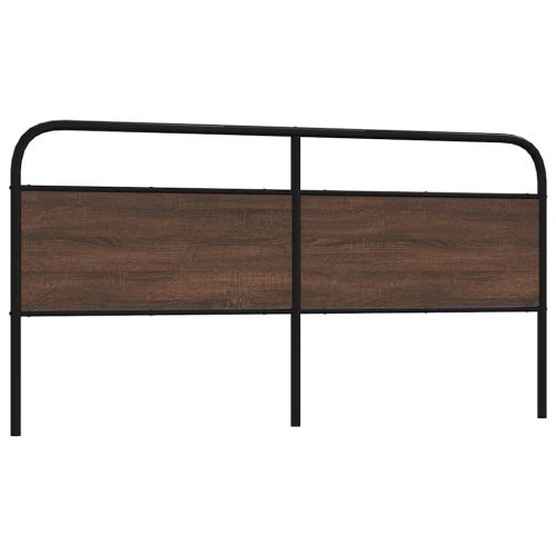 barna tölgy színű acél és szerelt fa fejtámla 180 cm