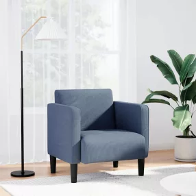 kék kordbársony szövet kanapészék karfás szék 54 cm