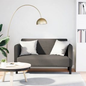 világosszürke kordbársony szövet loveseat kanapé 109 cm