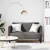 Világosszürke kordbársony szövet loveseat kanapé 109 cm