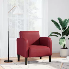 vidaXL bordó műbőr kanapé szék karfával 60 cm