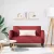 Bordó műbőr loveseat kanapé 110 cm