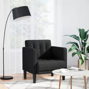 vidaXL fekete szövet kanapészék karfás szék 53 cm