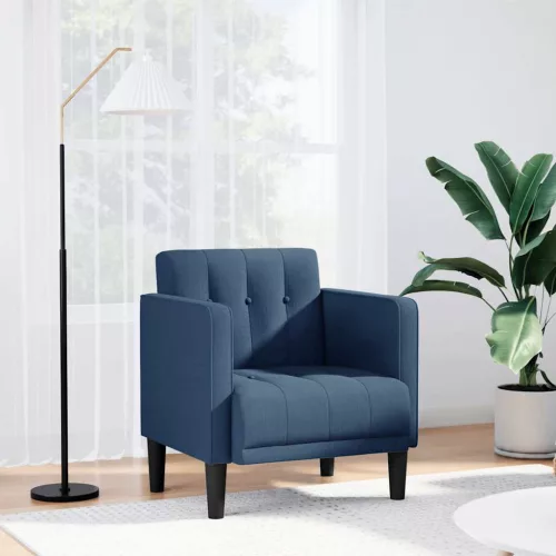 vidaXL kék szövet kanapészék karfás szék 53 cm
