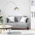 Világosszürke szövet loveseat kanapé 111 cm