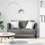 Sötétszürke szövet loveseat kanapé 111 cm