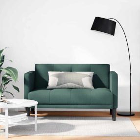 sötétzöld szövet loveseat kanapé 111 cm