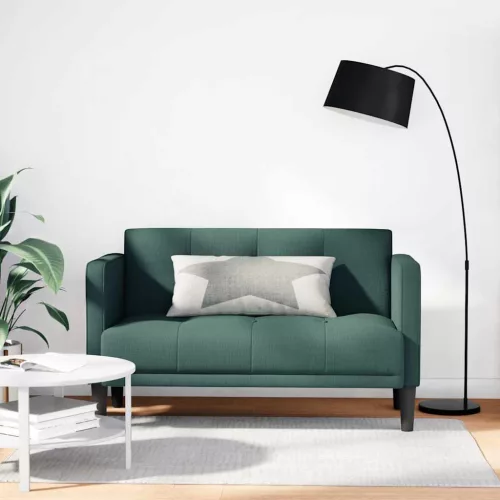 Sötétzöld szövet loveseat kanapé 111 cm