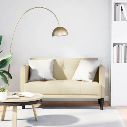 krém szövet loveseat kanapé 111 cm