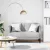 Felhőszürke szövet loveseat kanapé 111 cm