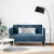 Kék bársony loveseat kanapé 111 cm