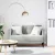 Világosszürke bársony loveseat kanapé 111 cm